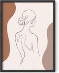 Abstract Silhouette Art – Female Line Drawing Print, Modern Minimalist Poster, Elegant Home Accent (12X16, Unframed)