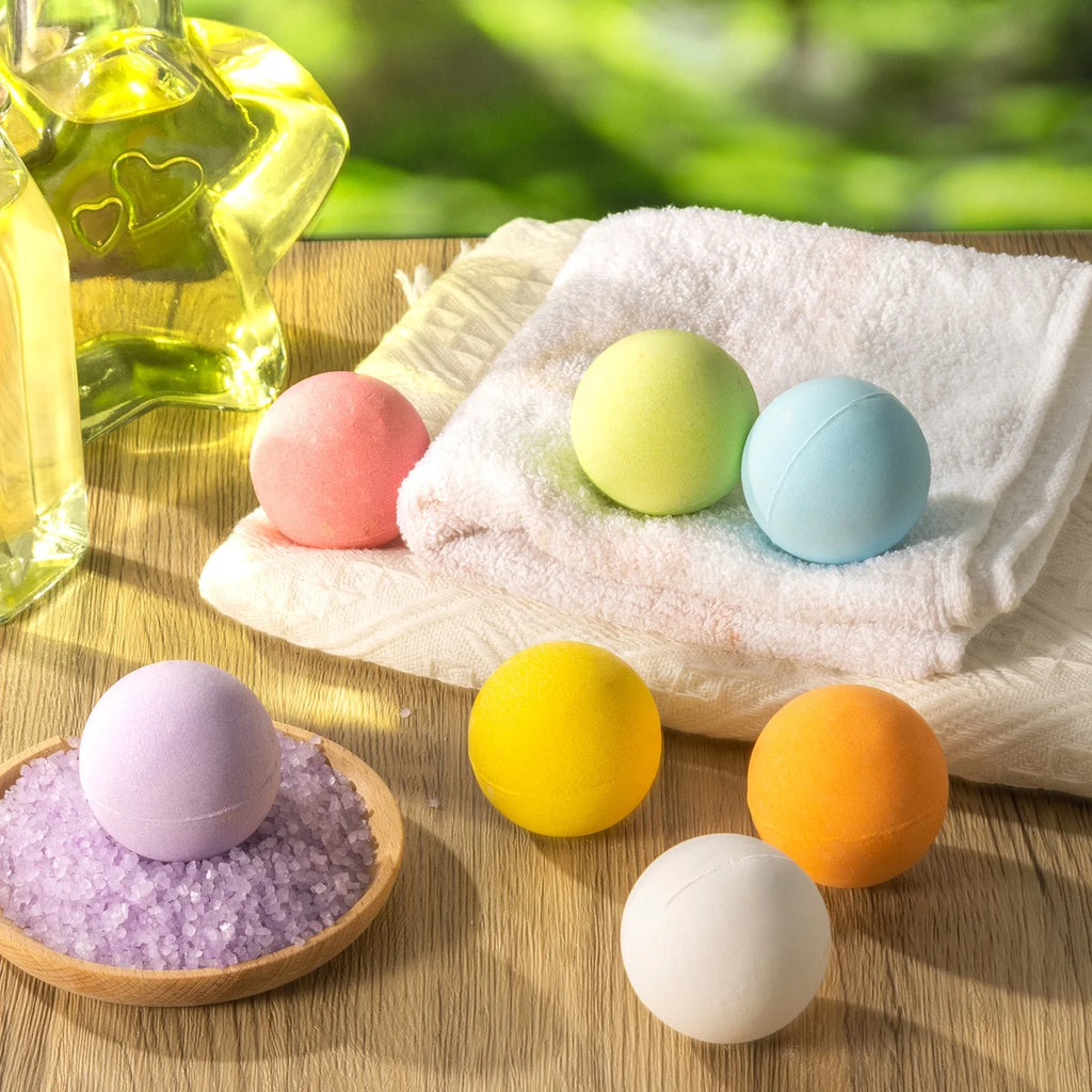 Bath Bombs Set, 7 Natural Essential Oils Spa Bubble Bath Salts, Self Care Gifts Fizzy Suit, Perfect Birthday Valentines Day Holiday Gift for Women Men Kids