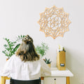 11.5'' Mandala Wall Decor Sacred Geometry Wall Art, Crystal Grid Chakra Wooden Wall Art Yoga Wall Art Decor Meditation Altar Decor Zen Wall Decor Spiritual Gifts