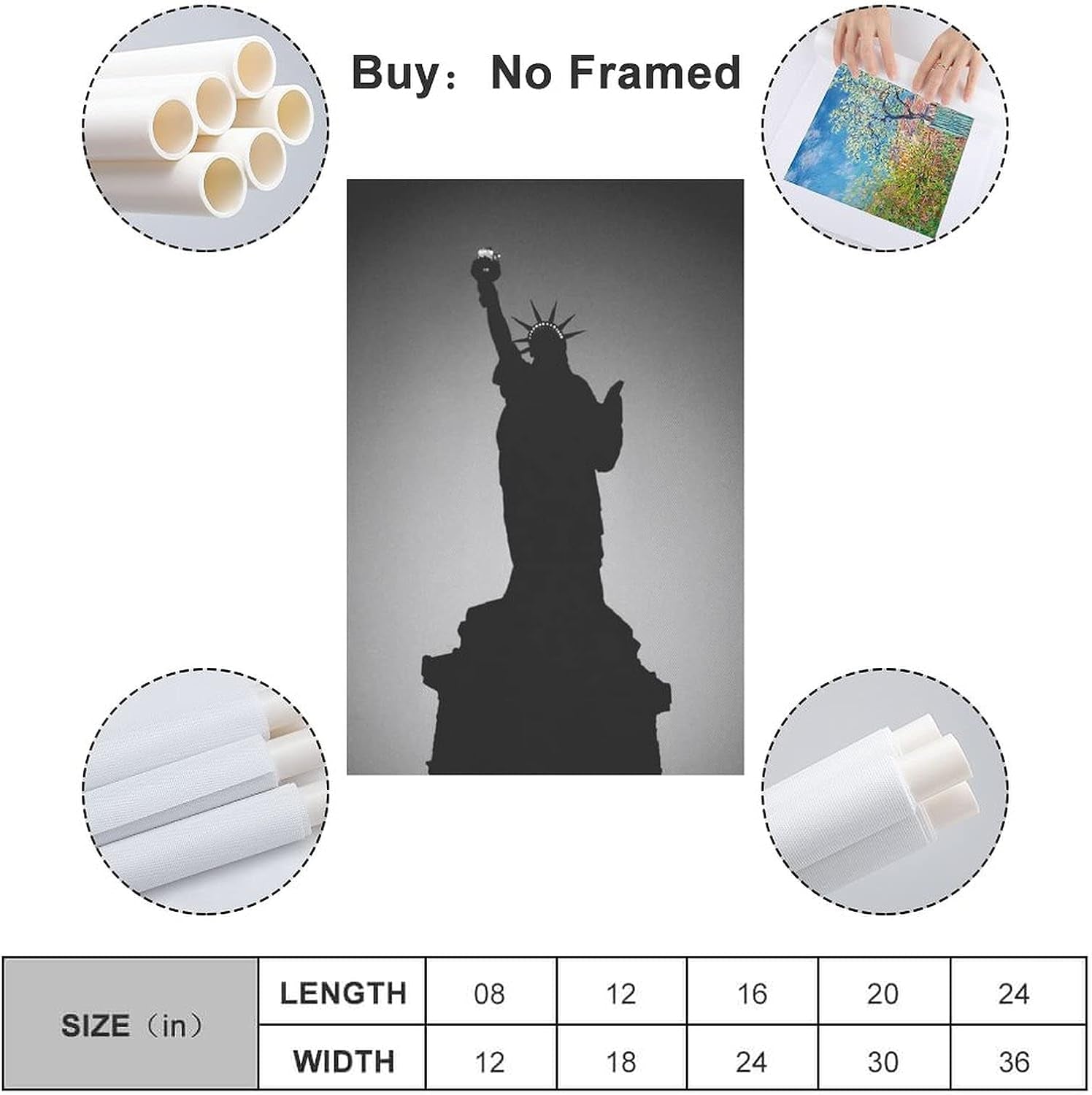 Posters & Prints NYC Black and White Wall Art Inspirational Wall Art Poster and Wall Art for Living Room Modern Family Large Wall Art Posters 12X18Inch(30X45Cm)