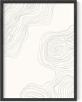 Abstract Wall Art - Mid Century Modern Prints, Neutral Decor, Beige Wood Lines, UNFRAMED 12X16