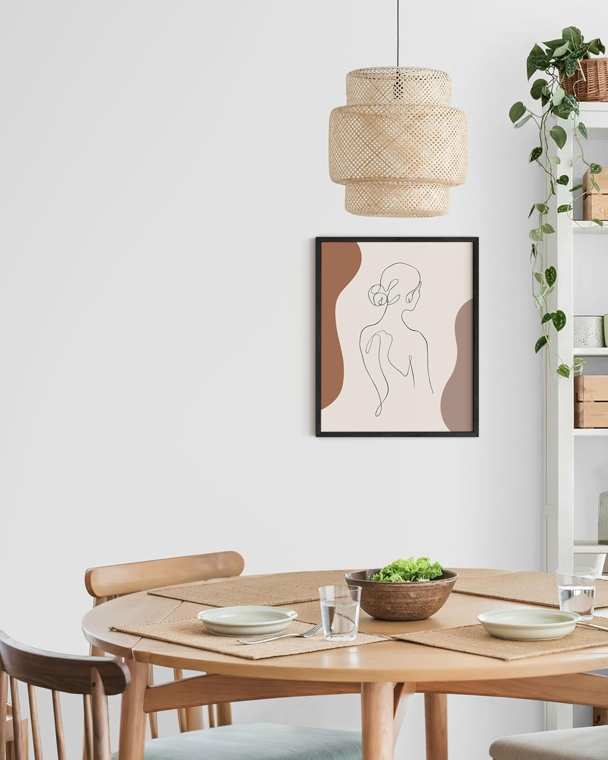 Abstract Silhouette Art – Female Line Drawing Print, Modern Minimalist Poster, Elegant Home Accent (12X16, Unframed)