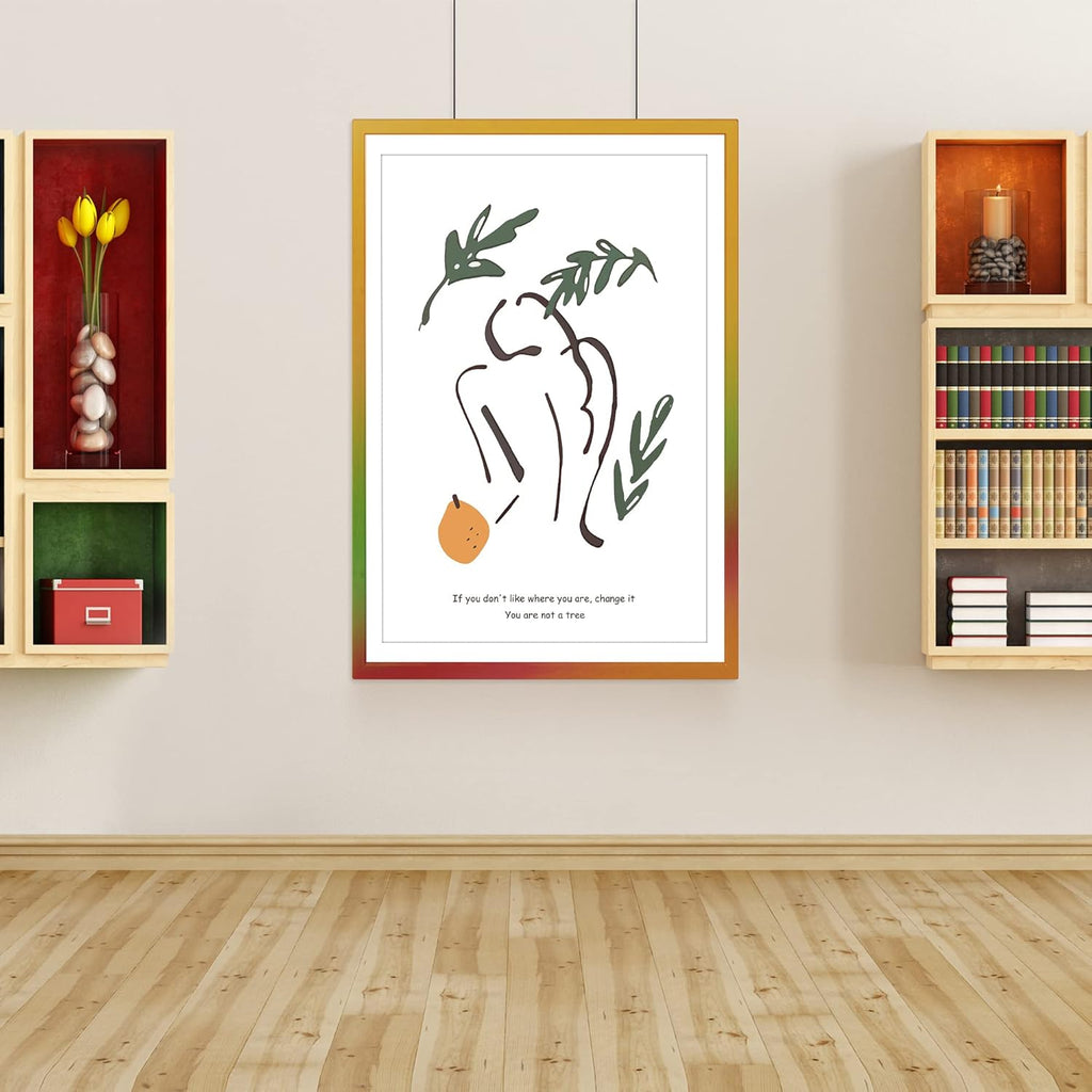 Minimalist Wall Art - Boho Art Print - Line Art Decor - Mid Century Modern Wall Art - Boho Wall Art Prints 12X18 in Unframed (Aesthetic Posters), 12X18Inch(30X45Cm)