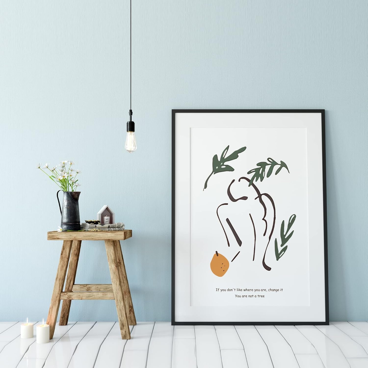 Minimalist Wall Art - Boho Art Print - Line Art Decor - Mid Century Modern Wall Art - Boho Wall Art Prints 12X18 in Unframed (Aesthetic Posters), 12X18Inch(30X45Cm)