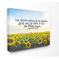 30 In. X 40 In."The Word of God Stands Forever Sunflower Field Photography" by Artist Valerie Wieners Canvas Wall Art