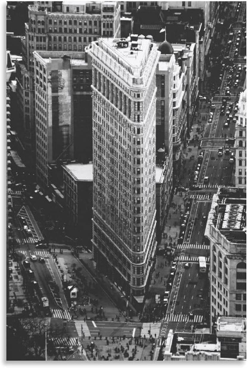 NYC Black and White Wall Art Posters & Prints Inspirational Wall Art Poster and Wall Art for Living Room Modern Family Large Wall Art Posters 12X18Inch(30X45Cm)