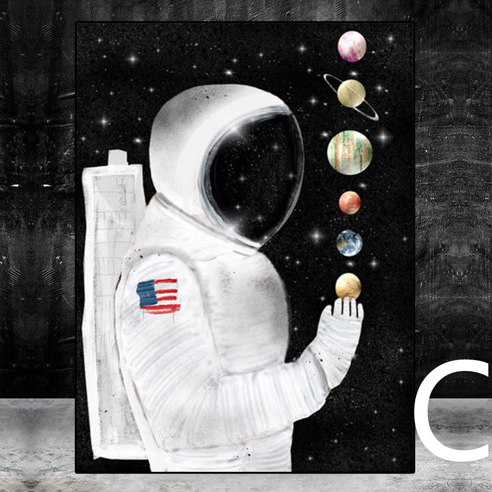 Astronaut Space Dream Stars Oil Painting Canvas Painting
