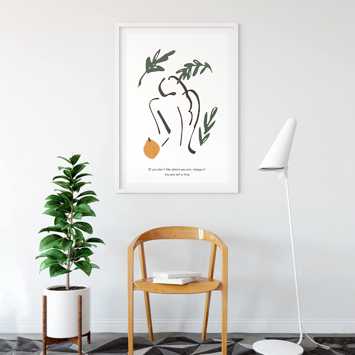 Minimalist Wall Art - Boho Art Print - Line Art Decor - Mid Century Modern Wall Art - Boho Wall Art Prints 12X18 in Unframed (Aesthetic Posters), 12X18Inch(30X45Cm)